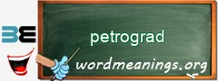 WordMeaning blackboard for petrograd